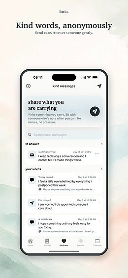 Kind messages screen